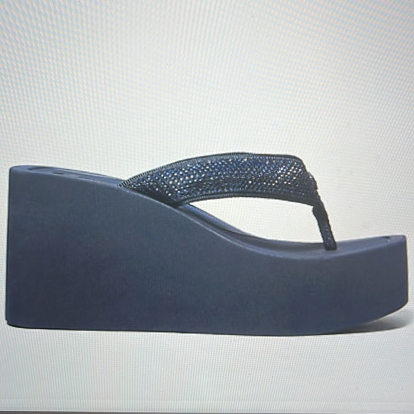 Michael Kors Chandler wedge, glitter chain mesh, dark navy - Picture 2 of 9